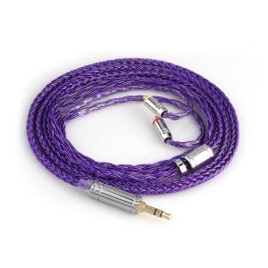 imageLinsoul Tripowin Zonie IEM Cable 16 Core Silver Plated Earphone Upgraded Cords 125m SPC in Ear Monitor Cable for 7HZ Timeless AE TINHIFI T2 PRO T3 T4MMCX 35mmGoldViolet
