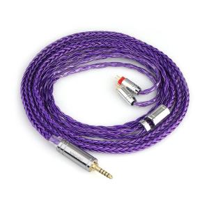 imageLinsoul Tripowin Zonie IEM Cable 16 Core Silver Plated Earphone Upgraded Cords 125m SPC in Ear Monitor Cable for 7hz Zero2 Orchestra Lite Cadenza Hype4 Supermix42pin 078mm 44mmBlueViolet
