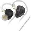 imageLinsoul KZ AS16 Pro Wired Earbuds 16BA Balanced Armature Drivers Earphones HiFi Bass in Ear Monitor Earphones with Detachable 075mm 2 pin Cable Black with MicBlack