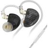 imageLinsoul KZ AS16 Pro Wired Earbuds 16BA Balanced Armature Drivers Earphones HiFi Bass in Ear Monitor Earphones with Detachable 075mm 2 pin Cable Black with MicBlack