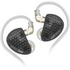 imageLinsoul KZ AS16 Pro Wired Earbuds 16BA Balanced Armature Drivers Earphones HiFi Bass in Ear Monitor Earphones with Detachable 075mm 2 pin Cable Black with MicBlack