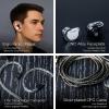 imageLinsoul Tripowin Ruta10 in Ear Monitor 10mm LCP Dynamic Driver IEM Earphones HiFi Wired Earbuds with CNC Alloy Shell and Detachable Silver Plated Cable for Musician Audiophile BlackSilver