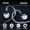 imageLinsoul Tripowin Ruta10 in Ear Monitor 10mm LCP Dynamic Driver IEM Earphones HiFi Wired Earbuds with CNC Alloy Shell and Detachable Silver Plated Cable for Musician Audiophile BlackSilver