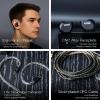 imageLinsoul Tripowin Ruta10 in Ear Monitor 10mm LCP Dynamic Driver IEM Earphones HiFi Wired Earbuds with CNC Alloy Shell and Detachable Silver Plated Cable for Musician Audiophile BlackBlack
