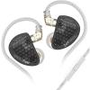 imageLinsoul KZ AS16 Pro Wired Earbuds 16BA Balanced Armature Drivers Earphones HiFi Bass in Ear Monitor Earphones with Detachable 075mm 2 pin Cable Black with MicBlack