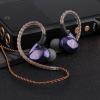 imageLinsoul BLON Z200 HiFi 10mm Carbon Diaphragm Driver in Ear Earphones IEMs with Zinc Alloy Cavity Undetachable Cable Noise Canceling Earbud for Audiophile Musician Purple Without mic