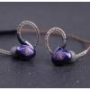 imageLinsoul BLON Z200 HiFi 10mm Carbon Diaphragm Driver in Ear Earphones IEMs with Zinc Alloy Cavity Undetachable Cable Noise Canceling Earbud for Audiophile Musician Purple Without mic