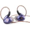 imageLinsoul BLON Z200 HiFi 10mm Carbon Diaphragm Driver in Ear Earphones IEMs with Zinc Alloy Cavity Undetachable Cable Noise Canceling Earbud for Audiophile Musician Purple Without mic