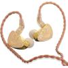 imageLinsoul BLON x HBB Z300 10mm Silicone Diaphragm in Ear Monitor HiFi IEM Earphone Dragon Pattern Faceplate Detachable 4Core Copper Cable Gold Without Mic 35mm