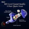 imageLinsoul CVJ ARIA in Ear Monitor 10mm NanoCrystal Coated Dynamic Driver Earphone IEM Wired Earbuds with Replaceable Tuning Nozzles Detachable Cable for Musician Audiophile