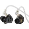 imageLinsoul KZ ZS10 PRO 2 1DD4BA in Ear Monitor IEMBlack with Mic  Kiwi Ears Flex Earbud Tips 3 Pairs SML Size
