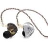 imageLinsoul KZ ZSX 5BA1DD 6 Driver Hybrid inEar HiFi Earphones with Zinc Alloy Faceplate Recessed 2 Pin Detachable Cable for Audiophile Musician with Mic CyanBlack