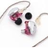 imageLinsoul KZ ZSX 5BA1DD 6 Driver Hybrid inEar HiFi Earphones with Zinc Alloy Faceplate Recessed 2 Pin Detachable Cable for Audiophile Musician with Mic CyanPurple