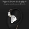 imageLinsoul KZ ZSX 5BA1DD 6 Driver Hybrid inEar HiFi Earphones with Zinc Alloy Faceplate Recessed 2 Pin Detachable Cable for Audiophile Musician with Mic CyanBlack