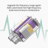 imageLinsoul KZ ZSX 5BA1DD 6 Driver Hybrid inEar HiFi Earphones with Zinc Alloy Faceplate Recessed 2 Pin Detachable Cable for Audiophile Musician with Mic CyanPurple