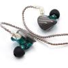 imageLinsoul KZ ZSX 5BA1DD 6 Driver Hybrid inEar HiFi Earphones with Zinc Alloy Faceplate Recessed 2 Pin Detachable Cable for Audiophile Musician with Mic CyanCyan