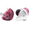 imageLinsoul KZ ZSX 5BA1DD 6 Driver Hybrid inEar HiFi Earphones with Zinc Alloy Faceplate Recessed 2 Pin Detachable Cable for Audiophile Musician with Mic CyanPurple