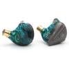 imageLinsoul KZ ZSX 5BA1DD 6 Driver Hybrid inEar HiFi Earphones with Zinc Alloy Faceplate Recessed 2 Pin Detachable Cable for Audiophile Musician with Mic CyanCyan