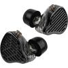 imageLinsoul KZ x HBB PR2 132mm Planar Driver in Ear Monitor HiFi IEM Earphones with N52 Magnet Array Nanoscale Diaphragm Detachable 2 Pin SilverPlated Cable for Gaming Audiophile Black with MicBlack