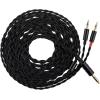 imageLinsoul Tripowin Nova Monitor Headphone Cable OverEar Headphone Wire 4Strand Silver FoilOCC Hybrid Upgrade Cable 2M Dual 35mm to 44mm35mmXLR Plug for Musicians Audiophiles 35mm BlackBlack