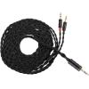 imageLinsoul Tripowin Nova Monitor Headphone Cable OverEar Headphone Wire 4Strand Silver FoilOCC Hybrid Upgrade Cable 2M Dual 35mm to 44mm35mmXLR Plug for Musicians Audiophiles 35mm BlackBlack
