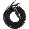 imageLinsoul Tripowin Nova Monitor Headphone Cable OverEar Headphone Wire 4Strand Silver FoilOCC Hybrid Upgrade Cable 2M Dual 35mm to 44mm35mmXLR Plug for Musicians Audiophiles 35mm BlackBlack