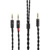 imageLinsoul Tripowin Nova Monitor Headphone Cable OverEar Headphone Wire 4Strand Silver FoilOCC Hybrid Upgrade Cable 2M Dual 35mm to 44mm35mmXLR Plug for Musicians Audiophiles 35mm BlackBlack