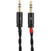 imageLinsoul Tripowin Nova Monitor Headphone Cable OverEar Headphone Wire 4Strand Silver FoilOCC Hybrid Upgrade Cable 2M Dual 35mm to 44mm35mmXLR Plug for Musicians Audiophiles 35mm BlackBlack