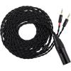 imageLinsoul Tripowin Nova Monitor Headphone Cable OverEar Headphone Wire 4Strand Silver FoilOCC Hybrid Upgrade Cable 2M Dual 35mm to 44mm35mmXLR Plug for Musicians Audiophiles 35mm BlackBlack
