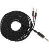imageLinsoul Tripowin Nova Monitor Headphone Cable OverEar Headphone Wire 4Strand Silver FoilOCC Hybrid Upgrade Cable 2M Dual 35mm to 44mm35mmXLR Plug for Musicians Audiophiles 35mm BlackBlack