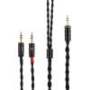imageLinsoul Tripowin Nova Monitor Headphone Cable OverEar Headphone Wire 4Strand Silver FoilOCC Hybrid Upgrade Cable 2M Dual 35mm to 44mm35mmXLR Plug for Musicians Audiophiles 35mm BlackBlack
