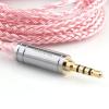 imageLinsoul Tripowin Zonie IEM Cable 16 Core Silver Plated Earphone Upgraded Cords 125m SPC in Ear Monitor Cable for 7HZ Timeless AE TINHIFI T2 PRO T3 T4MMCX 25mmMossPink
