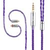 imageLinsoul Tripowin Zonie IEM Cable 16 Core Silver Plated Earphone Upgraded Cords 125m SPC in Ear Monitor Cable for 7HZ Timeless AE TINHIFI T2 PRO T3 T4MMCX 25mmMossViolet