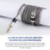 imageLinsoul Tripowin Zonie IEM Cable 16 Core Silver Plated Earphone Upgraded Cords 125m SPC in Ear Monitor Cable for 7HZ Timeless AE TINHIFI T2 PRO T3 T4MMCX 25mmMossGrey