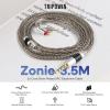 imageLinsoul Tripowin Zonie IEM Cable 16 Core Silver Plated Earphone Upgraded Cords 125m SPC in Ear Monitor Cable for 7HZ Timeless AE TINHIFI T2 PRO T3 T4MMCX 25mmMossGrey