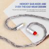 imageLinsoul Tripowin Zonie IEM Cable 16 Core Silver Plated Earphone Upgraded Cords 125m SPC in Ear Monitor Cable for 7HZ Timeless AE TINHIFI T2 PRO T3 T4MMCX 25mmMossGrey