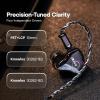 imageLinsoul ZiiGaat Crescent in Ear Monitor Premium 2DD2BA Hybrid IEM Earphone Isobaric Bass Vintage Analog Sound 3DPrinted Resin Shell with Detachable IEM Cable for MusiciansStudio