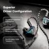 imageLinsoul ZiiGaat Luna 6BA HiFi in Ear Monitor Studio Monitor ampamp Stage Performance IEM Earphones with Fast Response Wide Soundstage and Reference Clarity Detachable SilverPlated OFC Cable
