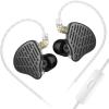 imageLinsoul KZ x HBB PR2 132mm Planar Driver in Ear Monitor HiFi IEM Earphones with N52 Magnet Array Nanoscale Diaphragm Detachable 2 Pin SilverPlated Cable for Gaming Audiophile Black with MicBlack