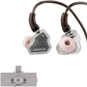 imageLinsoul 7Hz x Crinacle Zero2 in Ear Monitor Silver Kiwi Ears Allegro Pro Upgraded IEM Earphone DACAMP