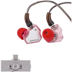 imageLinsoul 7Hz x Crinacle Zero2 in Ear Monitor Updated 10mm Dynamic Driver IEMPink Kiwi Ears Allegro Pro Upgraded IEM Earphone DACAMP