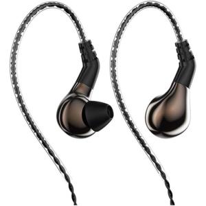 imageLinsoul BLON BL03 in Ear Monitor HiFi 10mm Carbon Diaphragm Dynamic Driver inEar Earphone IEM with 078mm 2pin Detachable Cable Without Mic BrownBrown