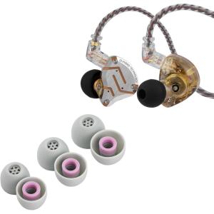 imageLinsoul KZ ZS10 Pro 4BA1DD 5 Driver inEar HiFi Metal Earphones with Mic ampamp Kiwi Ears Flex Earbud Tips Replacement Silicone IEM Tips
