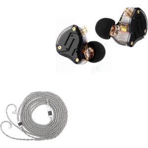imageLinsoul KZ ZS10 Pro 4BA1DD 5 Driver inEar HiFi Metal Earphones with Stainless Steel Faceplate Tripowin Zonie IEM Cable 2m Long Earbud Cable