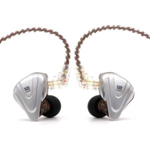 imageLinsoul KZ ZSX 5BA1DD 6 Driver Hybrid inEar HiFi Earphones with Zinc Alloy Faceplate Recessed 2 Pin Detachable Cable for Audiophile Musician with Mic CyanBlack