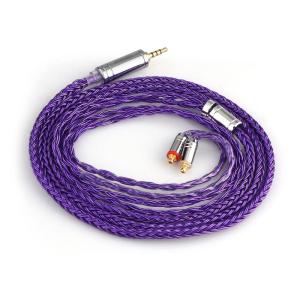 imageLinsoul Tripowin Zonie IEM Cable 16 Core Silver Plated Earphone Upgraded Cords 125m SPC in Ear Monitor Cable for 7HZ Timeless AE TINHIFI T2 PRO T3 T4MMCX 25mmMossViolet