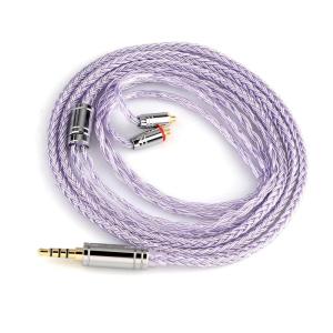 imageLinsoul Tripowin Zonie IEM Cable 16 Core Silver Plated Earphone Upgraded Cords 125m SPC in Ear Monitor Cable for 7HZ Timeless AE TINHIFI T2 PRO T3 T4MMCX 25mmMossLavender