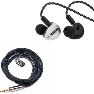 imageLinsoul Kiwi Ears Airoso in Ear Monitor1DD4BA Hybrid Driver IEM Earphones Tripowin Zonie IEM Cable 16 Core Silver Plated Earphone Upgraded Cords