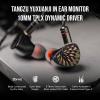 imageLinsoul TANGZU YuXuanJi in Ear Monitor 10mm TPLX Dynamic Driver IEM Earphone Wired Earbuds with Detachable Cable for Musician Audiophile 44mmBlack