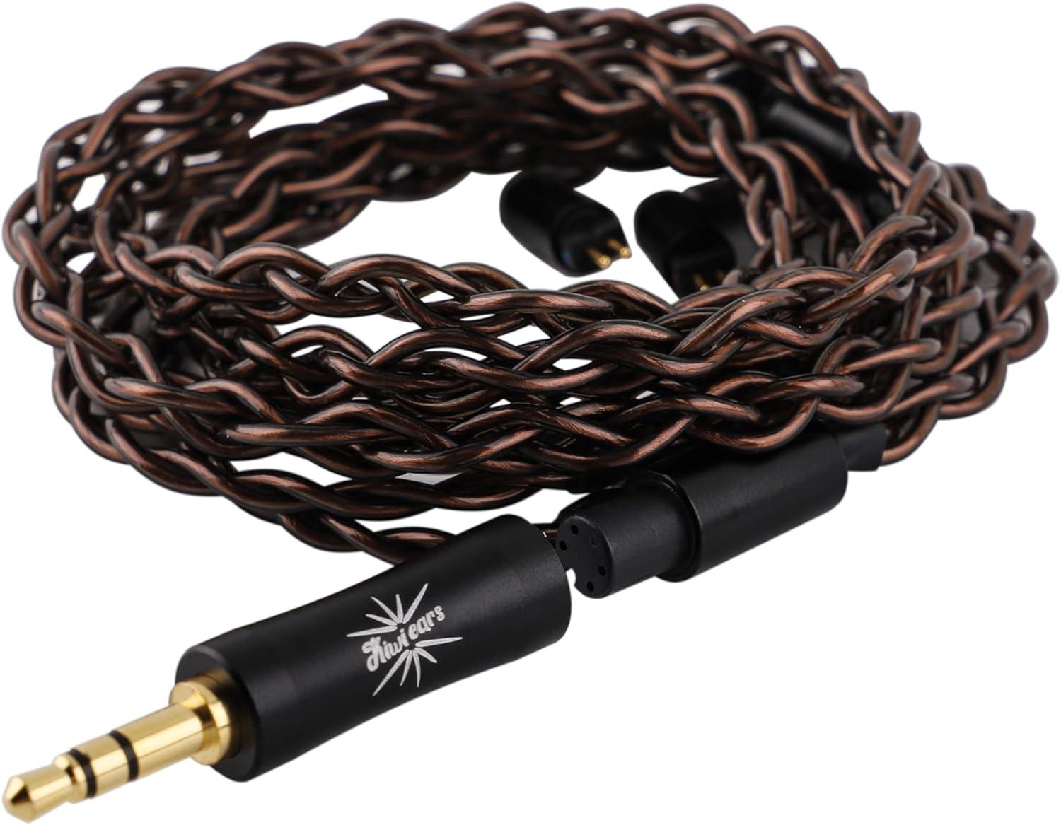 imageLinsoul Kiwi Ears Aether in Ear Monitor 153mm Large Planar Driver IEM Earphone HiFi Wired Earbuds Kiwi Ears Terras IEM Cable4N Single Crystal Copper 32AWG 4Core in Ear Monitor Cord